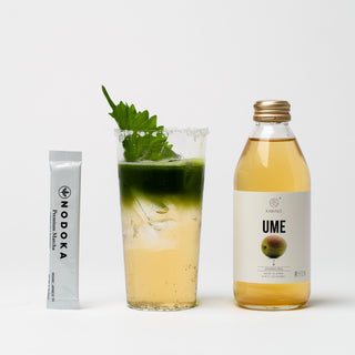 Matcha and Ume Sparkling Juice